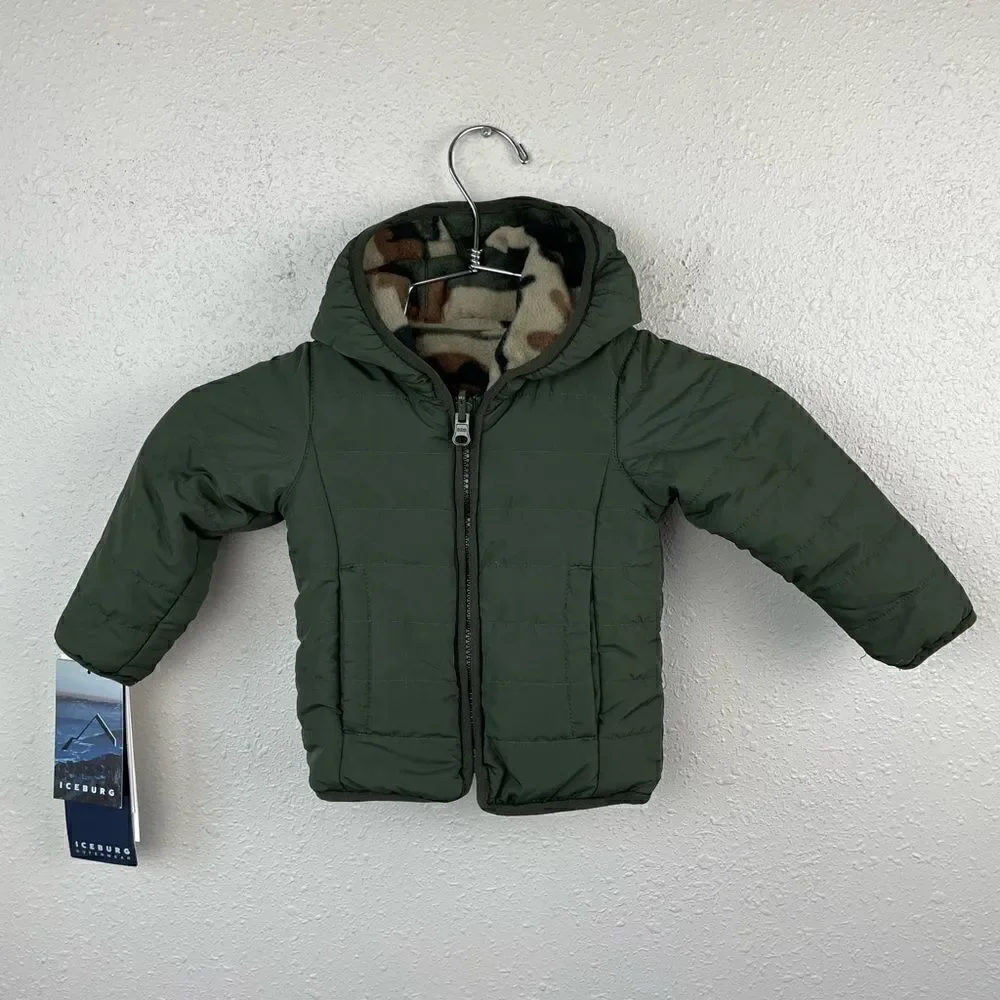 Reversible Camo Hooded Jacket Size Boys 18 Months